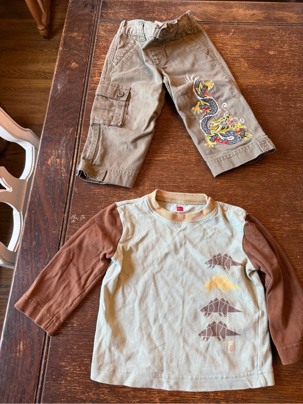 EUC Tea Collection baby boy size 12-18 months two piece bundle lot